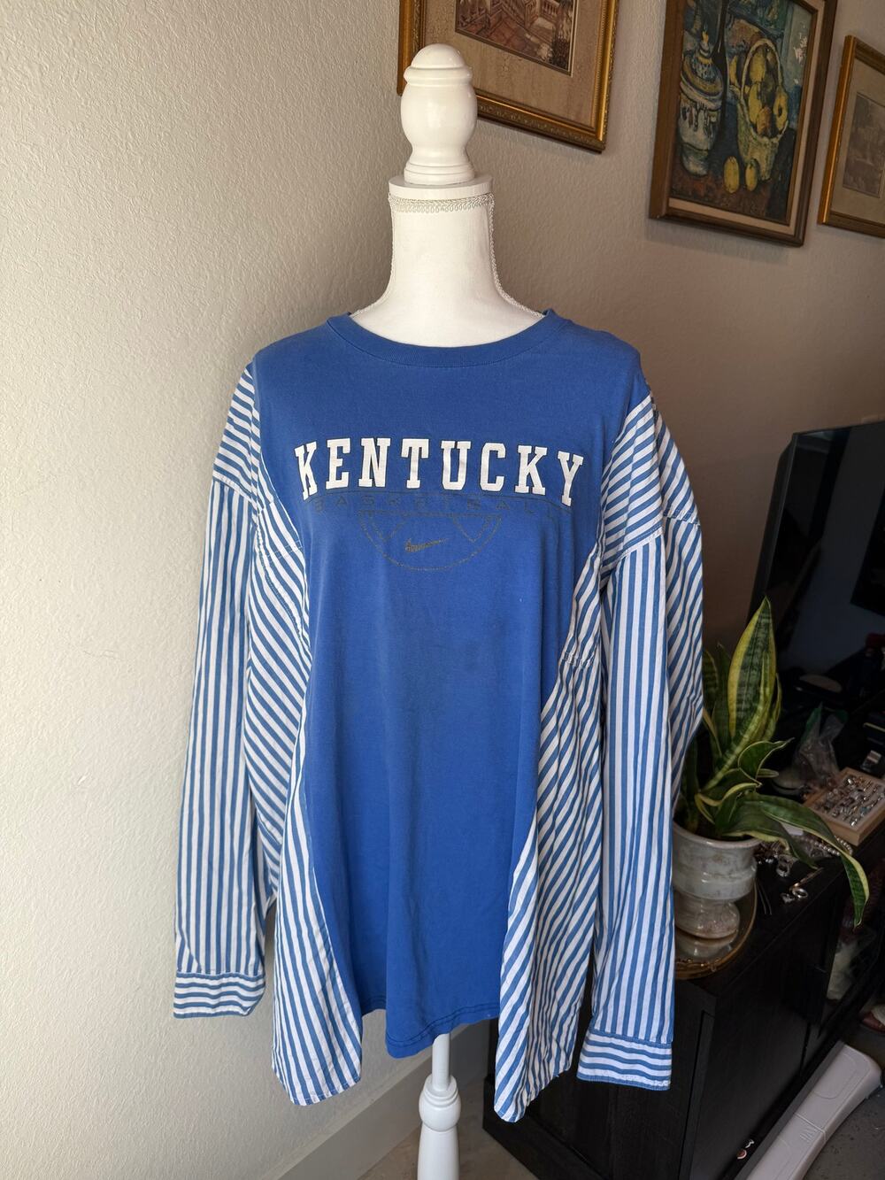 Kentucky Striped Button Up Upcycle